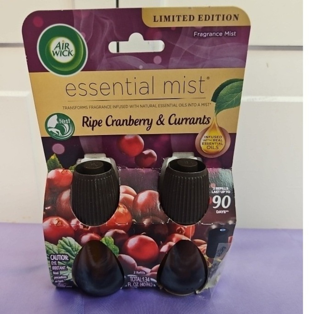Air‎ Wick Essential Mist Refill 2pk Ripe Cranberry & Currants Limited Edition